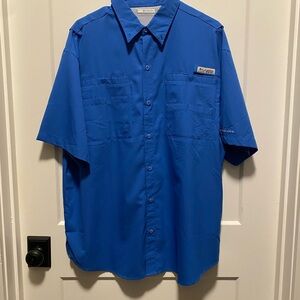 Columbia Men's Vibrant Blue Button Down Shirt
